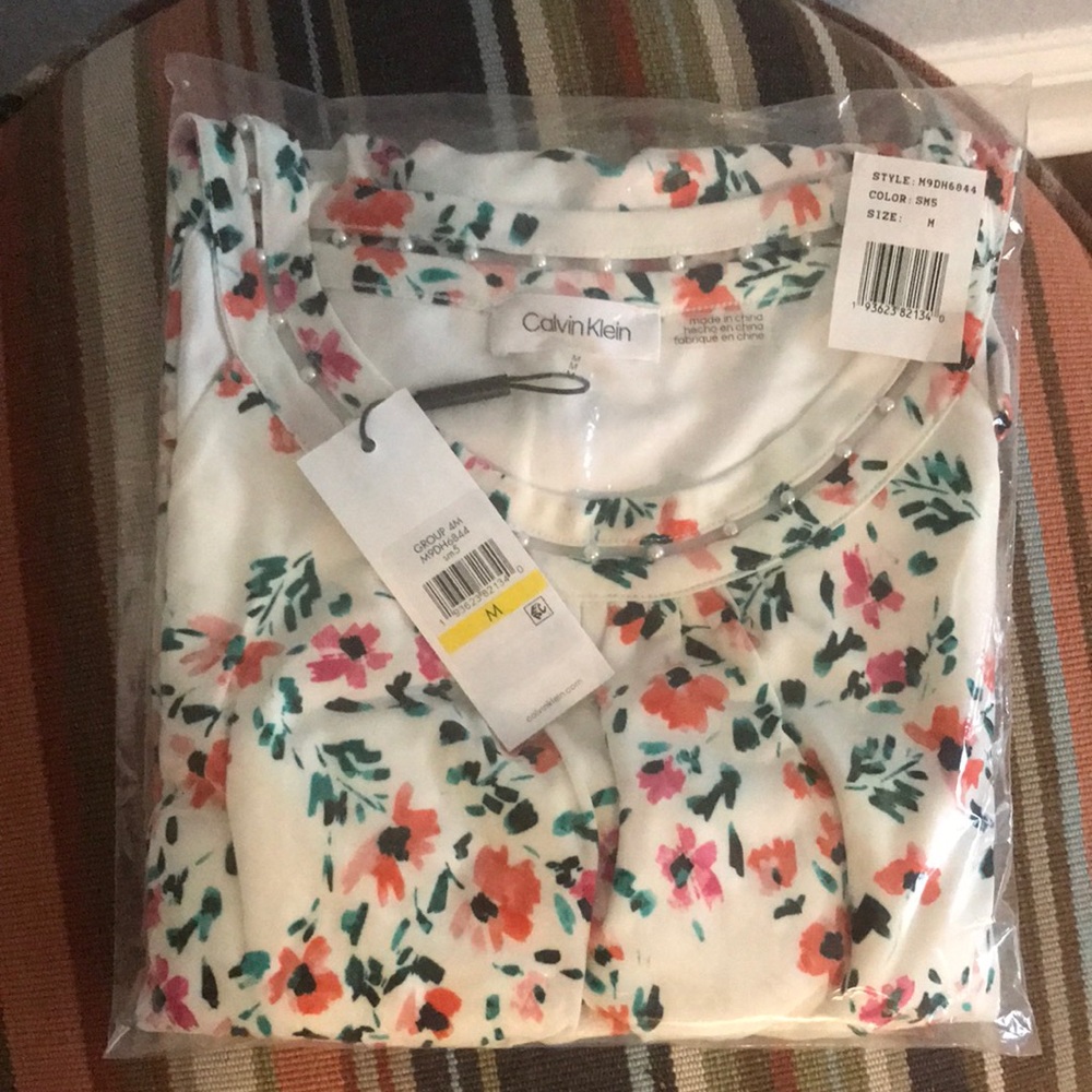 Calvin Klein Sleeveless Floral Top